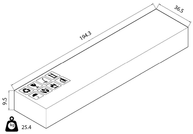 Ξύλινο Έπιπλο Τηλεόρασης BELLA Γκρι Μ180xΠ29.4x28.6