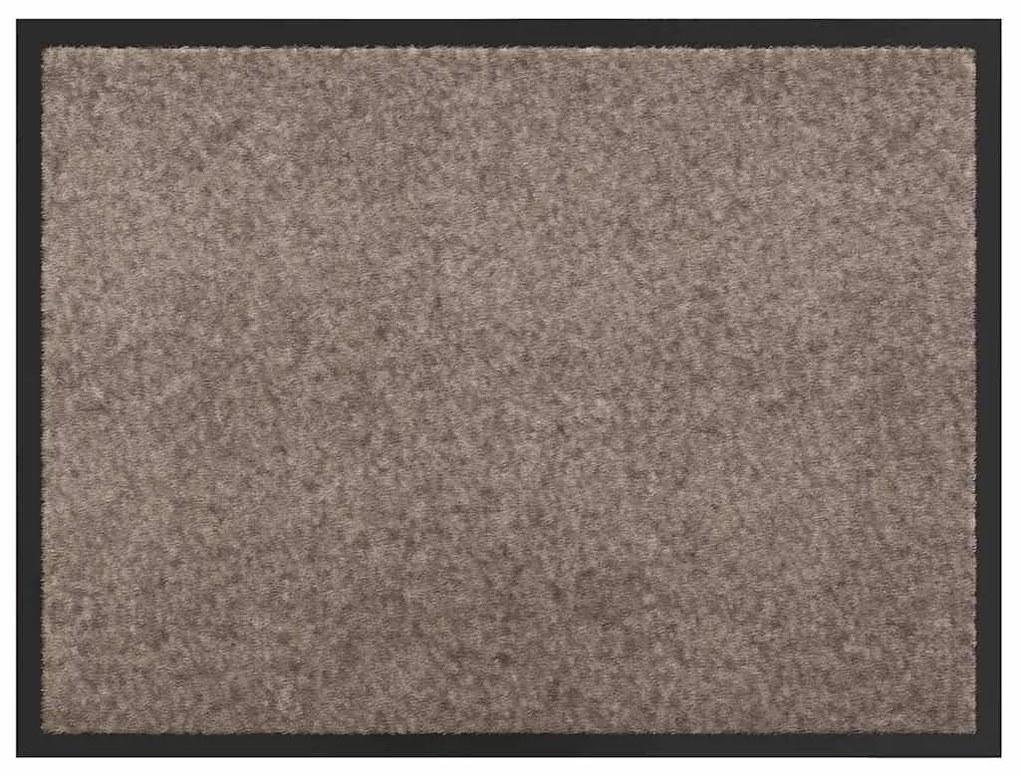 vidaXL Χαλάκι Εξώπορτας Μπεζ 60 x 40 x 1.2 εκ. Ύφασμα τέντι