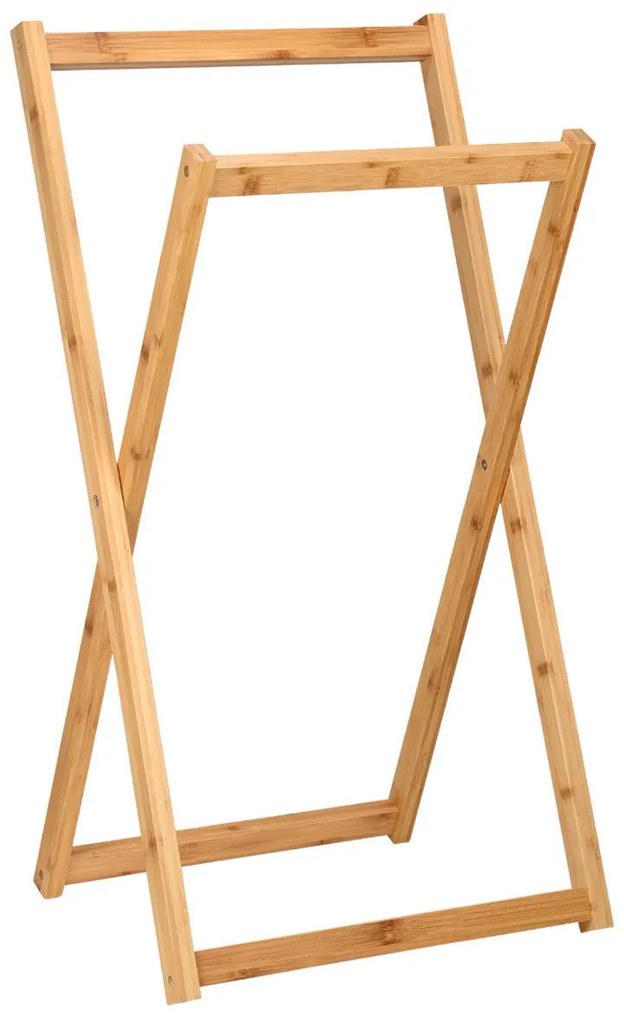 Κρεμάστρα Πετσετών Επιδαπέδια 2 Θέσεων Bamboo Essentials 02-27513 44,5x40x82cm Natural Estia Bamboo