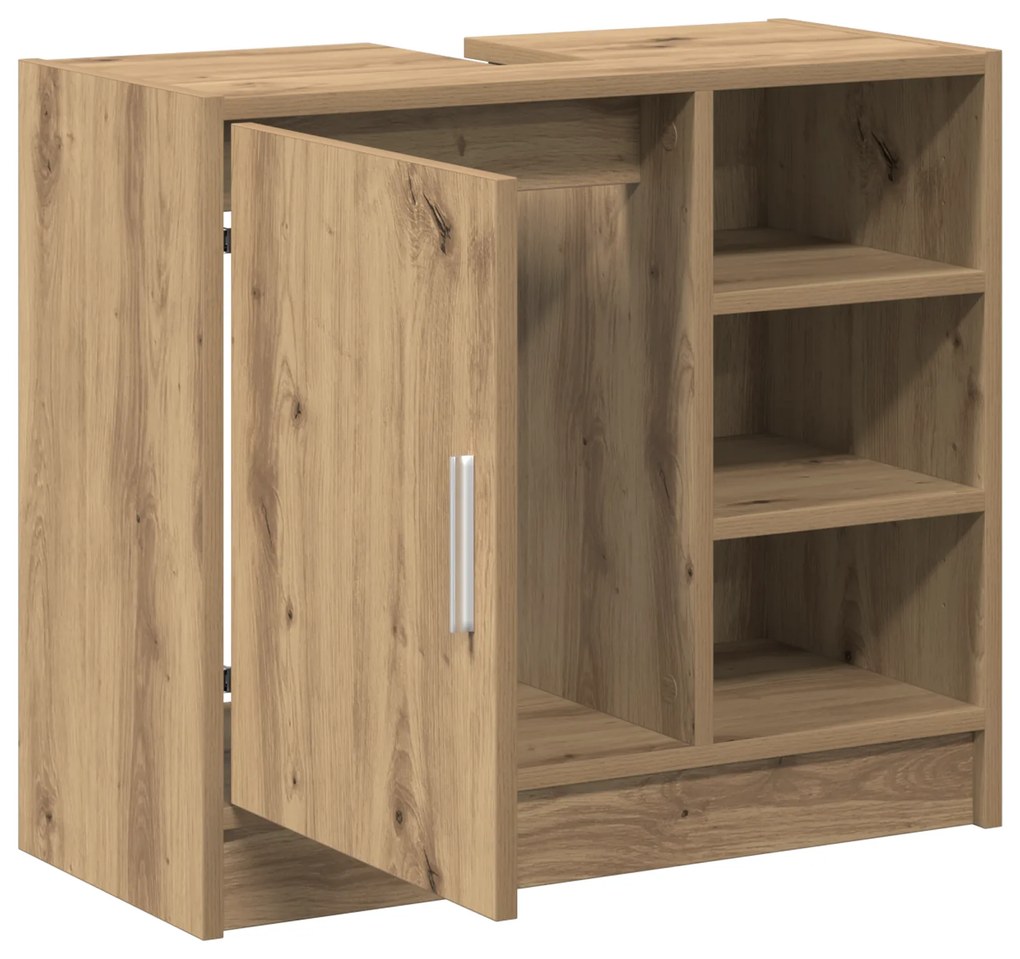 vidaXL Ντουλάπι νιπτήρα Artisan Oak 63x29x55 cm Επεξεργασμένο ξύλο