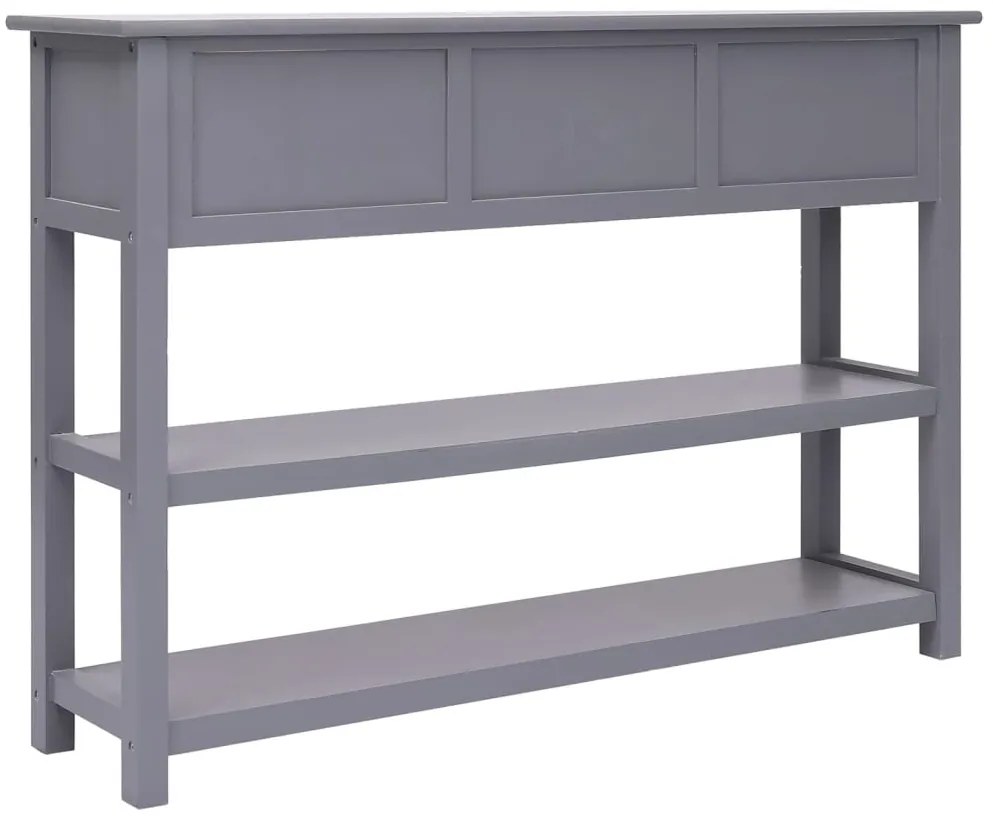 vidaXL Ντουλάπι Γκρι 108 x 30 x 76 εκ. από Μασίφ Ξύλο Παυλώνιας