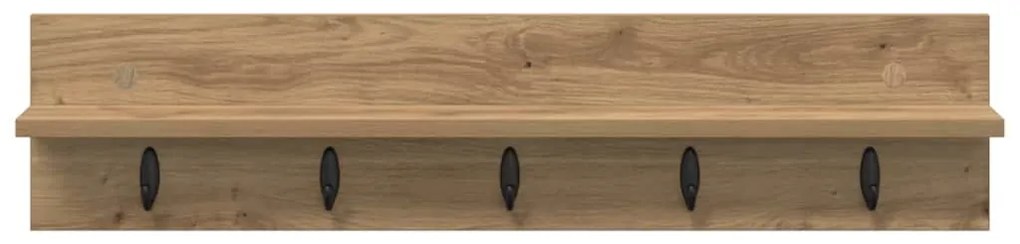 vidaXL Τοίχου Κρεμάστρα με ράφι artisan δρυς 80 x 10.5 x 18 εκ