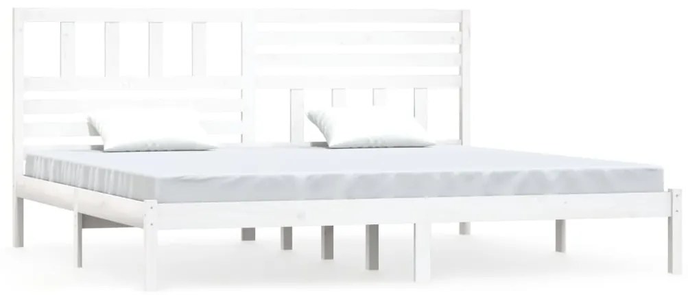vidaXL Σκελετός Κρεβ. Χωρίς Στρώμα Λευκό 180x200 εκ Μασίφ Πεύκο