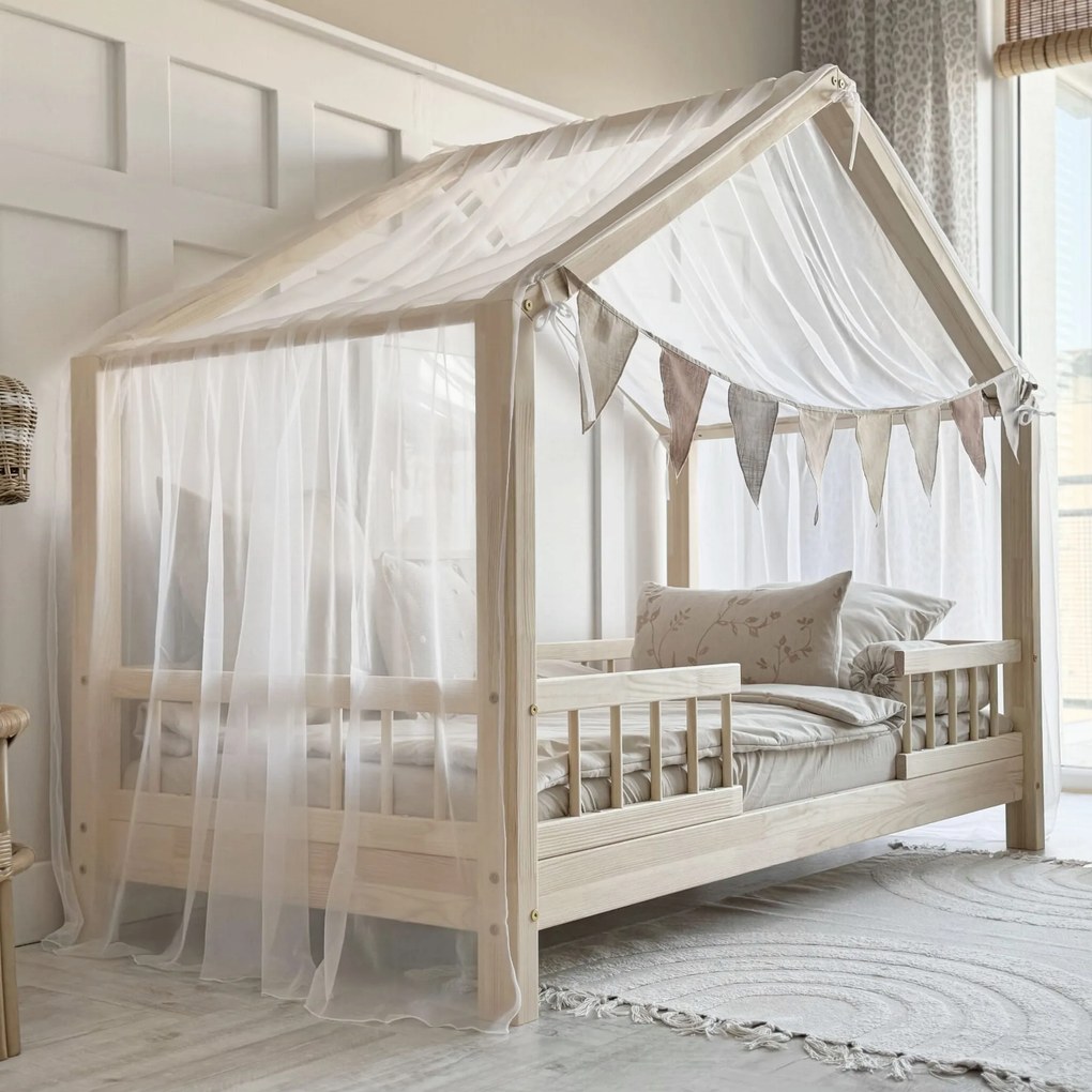 Κουρτίνα Οροφής House Bed  White Voile  Luletto