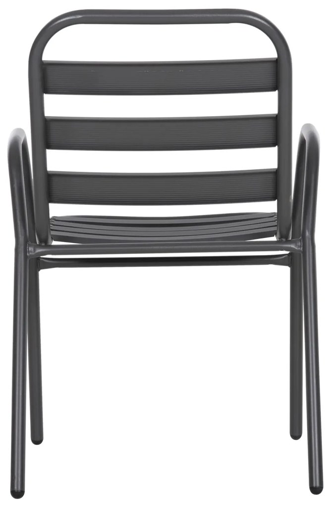 Καρέκλα PRELUDE C5970.01 με Μεταλλικό Σκελετό και Κάθισμα Αλουμινίου Γκρί 54x56x79Υεκ 54x56x79 εκ.