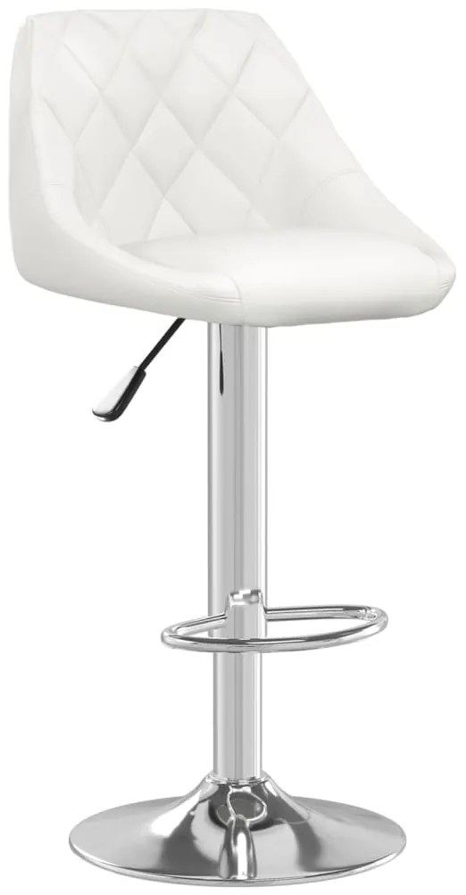 vidaXL Σκαμπό Μπαρ 2 τεμ. Λευκά από Συνθετικό Δέρμα