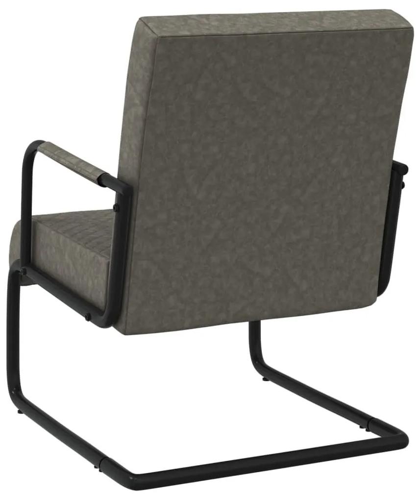 Καρέκλα «Πρόβολος» Σκούρο Γκρι από Συνθετικό Δέρμα - Γκρι