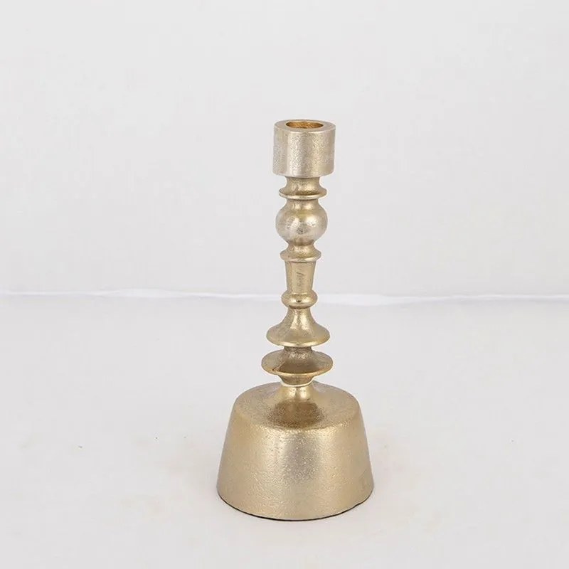 Κηροπήγιο Μεταλλικό 752-24072 5x05x20cm Gold Estheti Home Metal