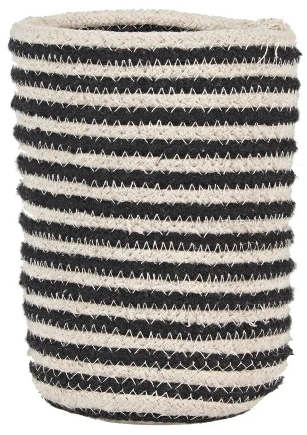 Καλάθι Cestino 223 (10X10X20) Black-White Kentia 100% Βαμβάκι