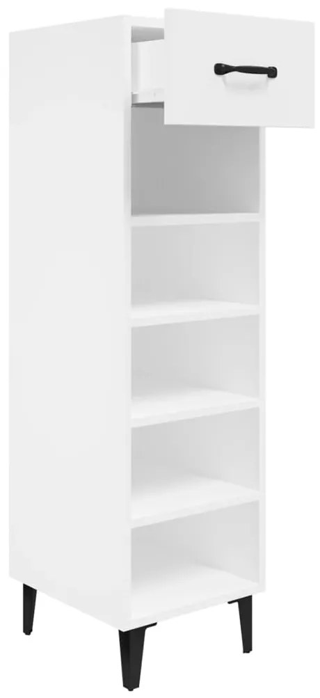 vidaXL Παπουτσοθήκη Λευκή 30 x 35 x 105 εκ. από Επεξεργασμένο Ξύλο