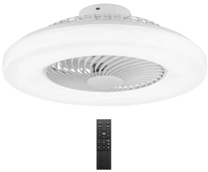 Smart Ανεμιστήρας Οροφής Με LED Φως 36W Φ55x20cm Λευκός HLL-0172 POWERTECH HLL-0172