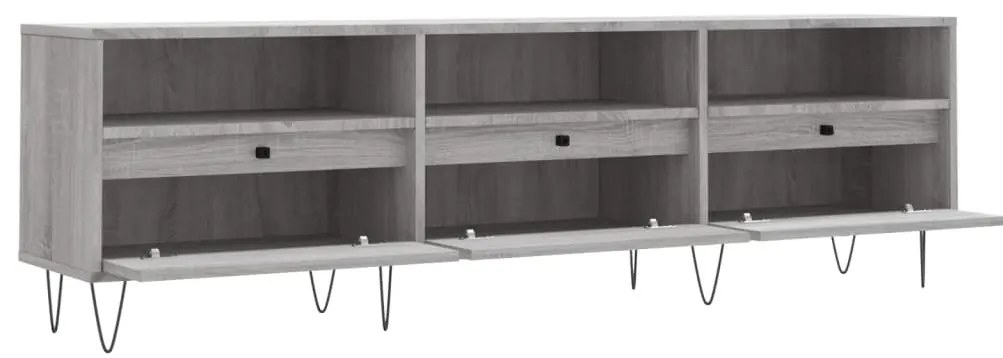 vidaXL Έπιπλο Τηλεόρασης Γκρι Sonoma 150x30x44,5 εκ. από Επεξεργ. Ξύλο