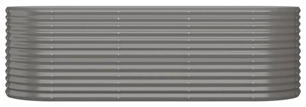 Ζαρντινιέρα Γκρι 224x80x68 εκ. Ατσάλι με Ηλεκτρ. Βαφή Πούδρας - Γκρι
