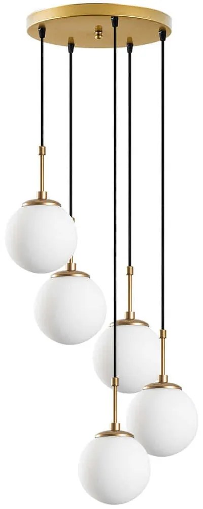 Φωτιστικό Οροφής Orbital 521SHN3460 40x40x115cm 5xE14 40W Gold Opviq