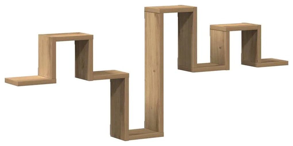 vidaXL Ράφι Τοίχου artisan δρυς 104.5 x 10 x 43 εκ Επεξεργασμένο ξύλο