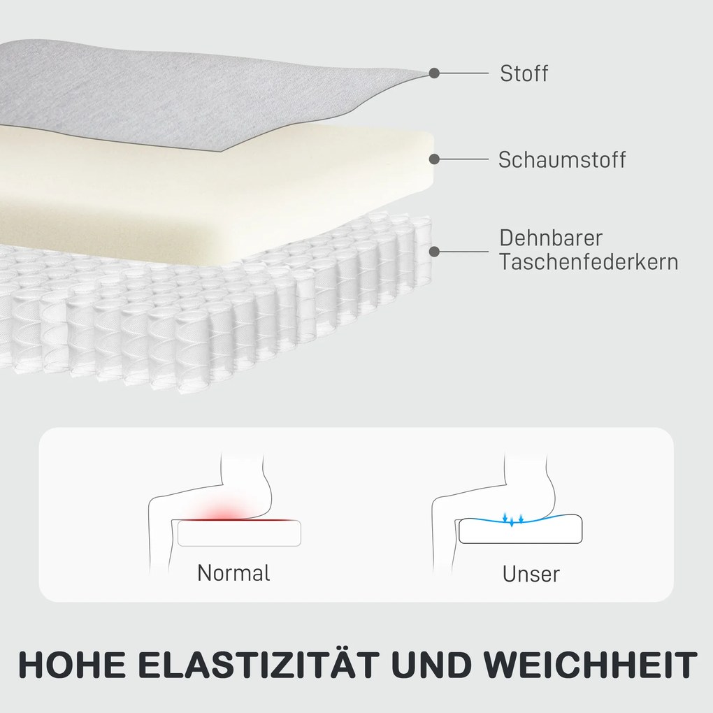 HOMCOM Ρυθμιζόμενη πολυθρόνα με υποπόδιο, Μοντέρνα πολυθρόνα, Ανοιχτό γκρι