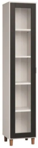 Βιτρίνα Simple-Λευκό - Μαύρο