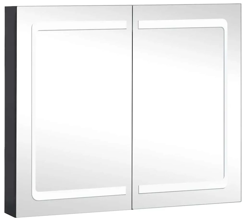 vidaXL Ντουλάπι Μπάνιου με Καθρέφτη και Φωτισμό LED 80 x 12,2 x 68 εκ.