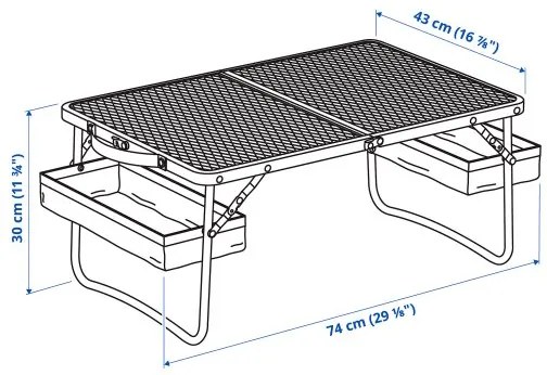 STRANDÖN πτυσσόμενο τραπέζι, 74x43 cm 205.758.36
