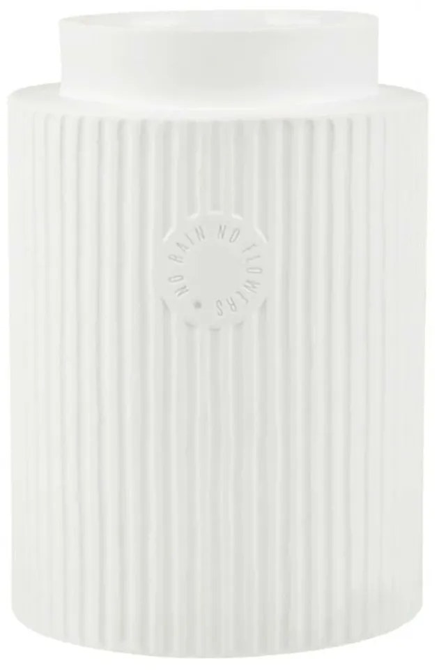 Βάζο No Rain No Flowers LBTRD0016491 Φ15x22cm White Raeder Porcelain,Glass