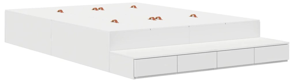 vidaXL Κρεβάτι Αποθήκευσης Λευκό 160x200 εκ