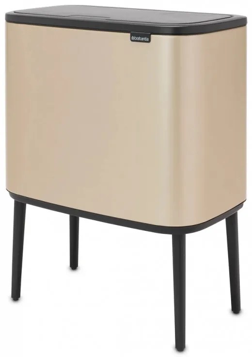 Κάδος Brabantia Bo Touch 1003213, 36 L, Ομαλό και αθόρυβο άνοιγμα, Μεγάλο άνοιγμα, Μεταλλικό χρυσό