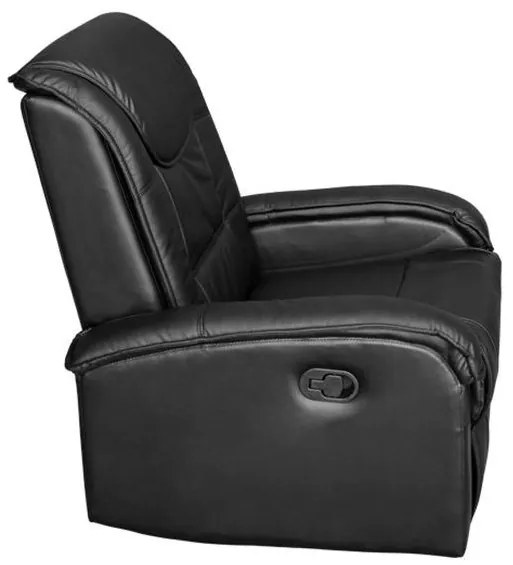 Πολυθρόνα ROCCA RELAX C0026.01 με Μηχανισμό Massage &amp; PU Μαύρο 80x96x97 εκ. 80x96x97 εκ.