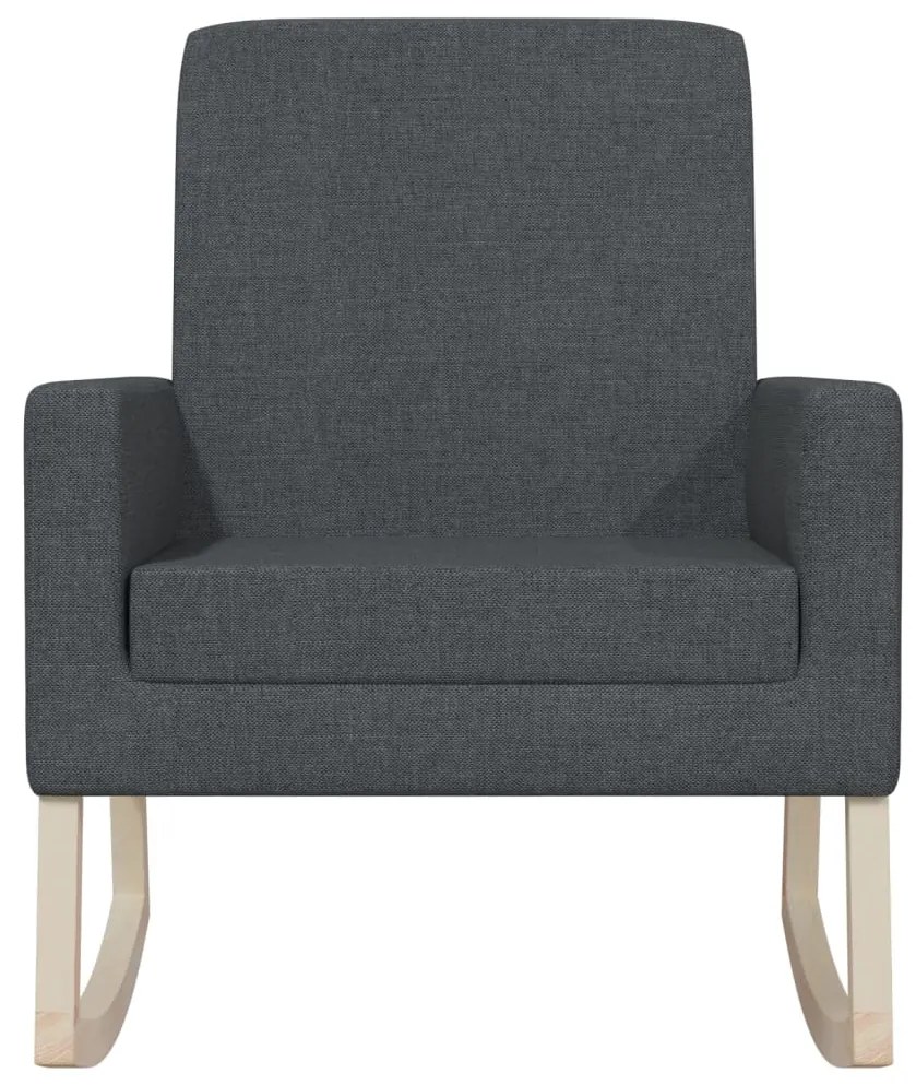 vidaXL Κουνιστή Πολυθρόνα Σκούρο Γκρι Υφασμάτινη