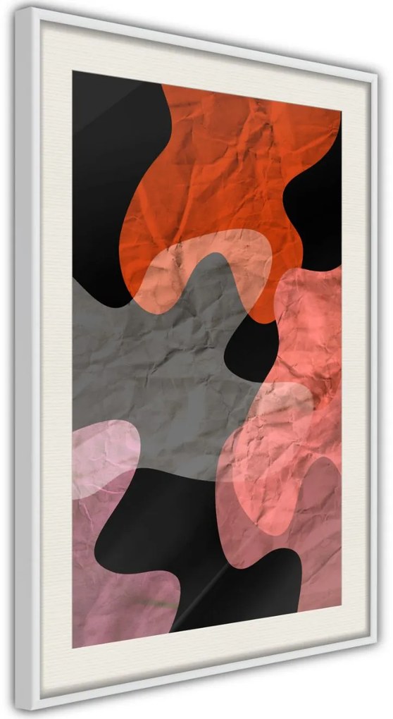 Αφίσα - Colourful Camouflage (Orange) - 20x30 - Χρυσό - Χωρίς πασπαρτού