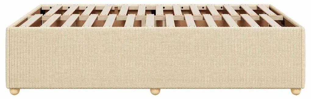 vidaXL Σκελετός Κρεβατιού Χωρίς Στρώμα Κρεμ 120x200 εκ. Υφασμάτινο
