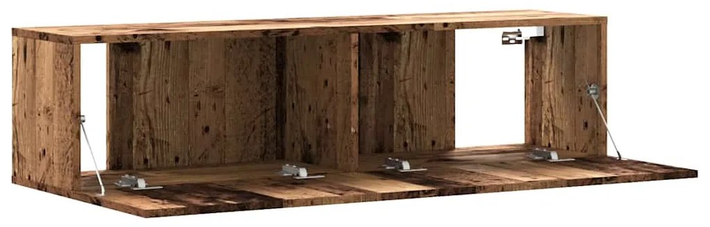 Ντουλάπι Τηλεόρασης Τοίχου Παλιό Ξύλο 120x30x30 εκ Επ. Ξύλο 856020