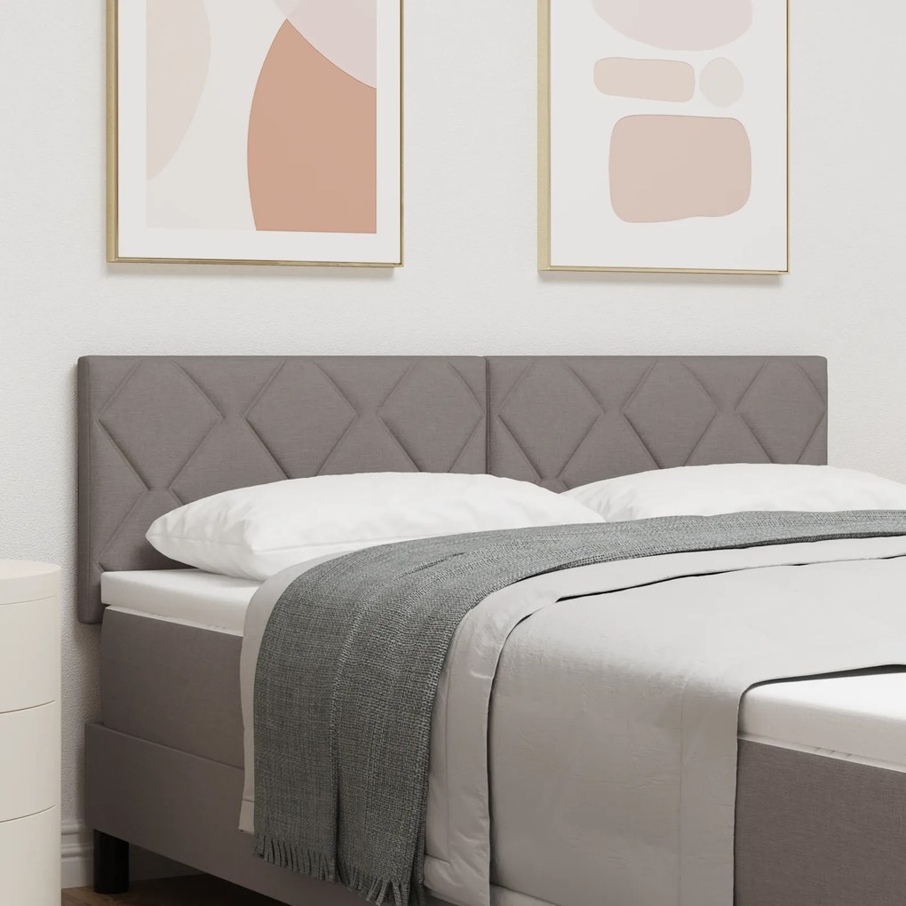 vidaXL Υφασμάτινο Κεφαλάρι Geometric με κεφαλάρι Taupe 160 cm ύφασμα