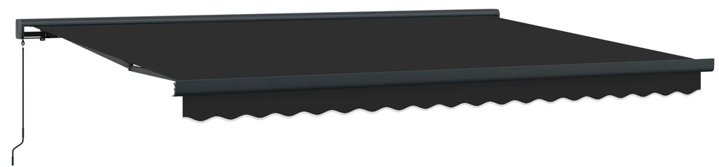 vidaXL Χειροκίνητη Ανασυρόμενη Τέντα Ανθρακί 450x300 εκ.