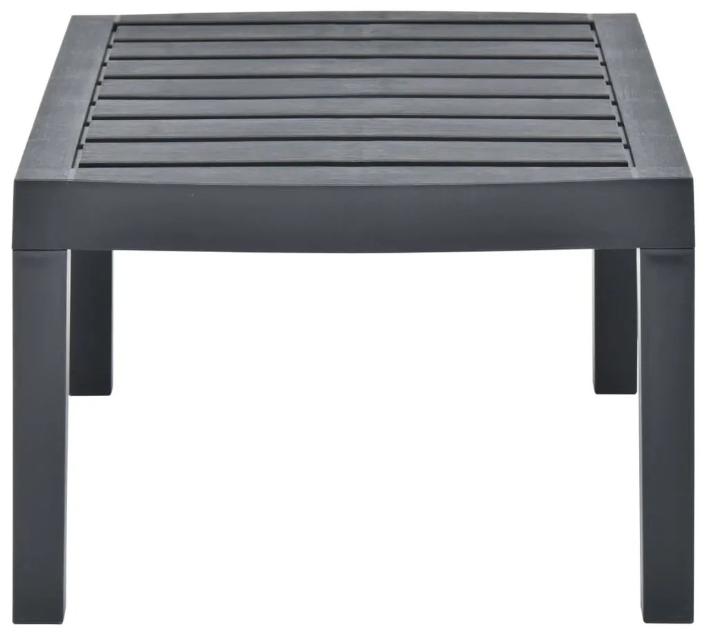 vidaXL Τραπεζάκι Κήπου Ανθρακί 78 x 55 x 38 εκ. Πλαστικό