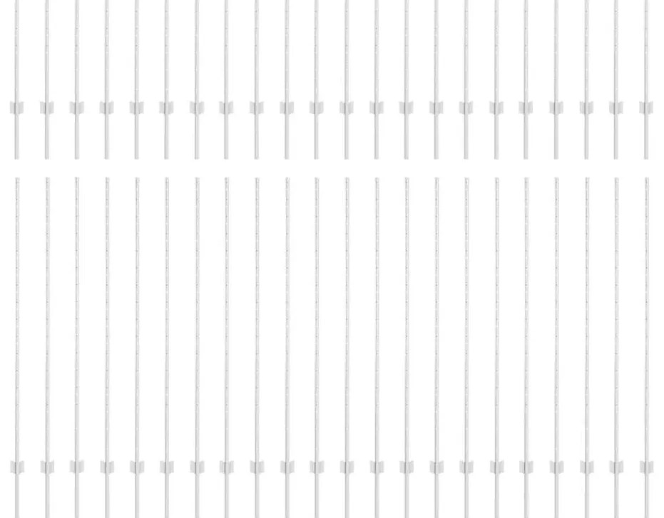 vidaXL Πό posts φράχτη 88 pcs Ασημί 200 cm Ατσάλι