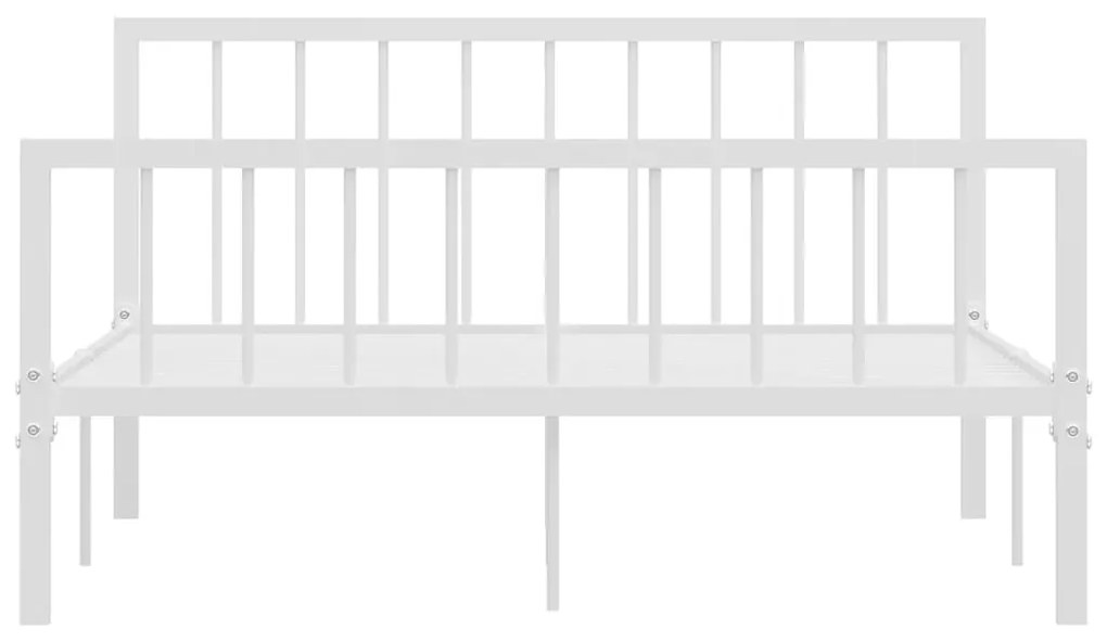 vidaXL Πλαίσιο Κρεβατιού Λευκό 140 x 200 εκ. Μεταλλικό