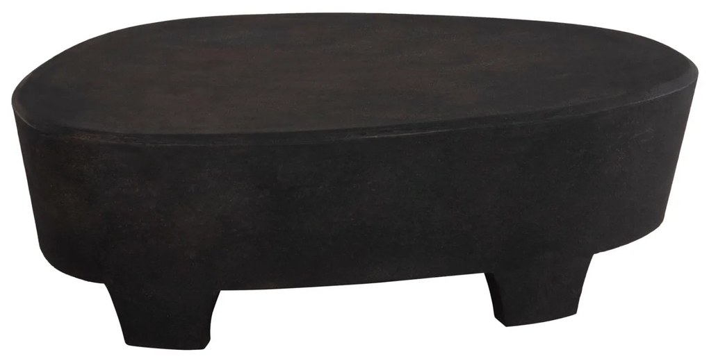 Τραπεζάκι σαλονιού σειρά SANTORINI C18066 Οβάλ MDF σε Μαύρο χρώμα 100x60x33Υεκ. 100x60x33 εκ.