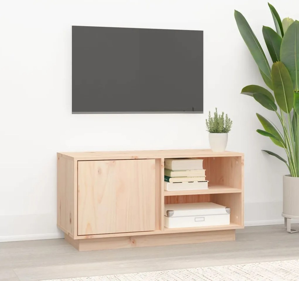 vidaXL Έπιπλο Τηλεόρασης 80 x 35 x 40,5 εκ. από Μασίφ Ξύλο Πεύκου