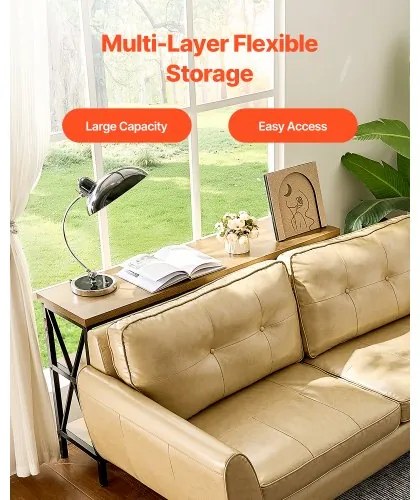VEVOR Narrow Console Sofa Table Couch Table 55.1 in for Entryway &amp; Living Room