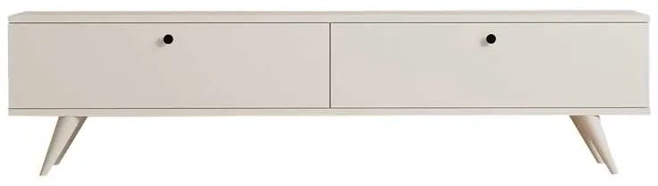 Έπιπλο τηλεόρασης Jate pakoworld σε λευκή απόχρωση 160x25x40εκ