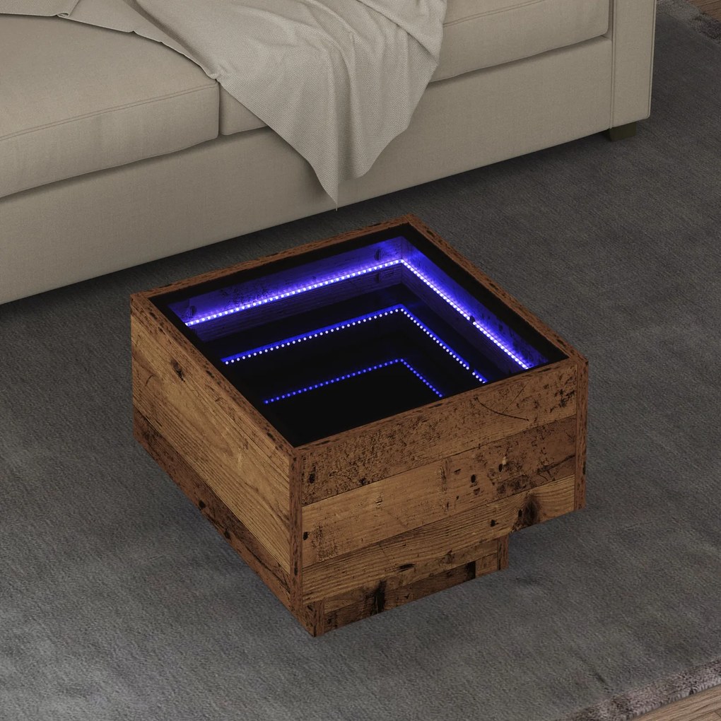 vidaXL Τραπεζάκι σαλονιού Παλαιό ξύλο 40 x 40 x 30 cm