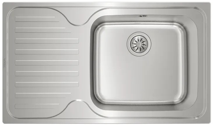 Teka Classic Max 1C 1E Super Bowl Ένθετος Νεροχύτης Inox Λείος με ποδιά αριστερά 86x50cm