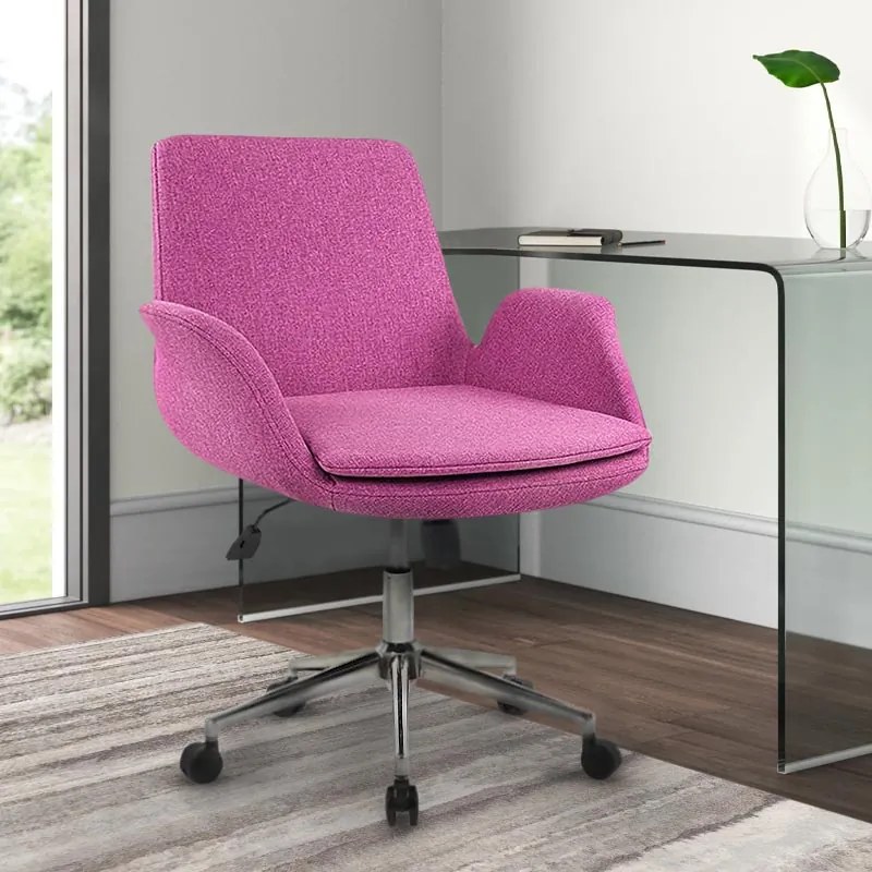 Καρέκλα εργασίας Maxim Up Megapap υφασμάτινη σε ροζ 65x60x90εκ. - Ύφασμα - GP018-0008,2