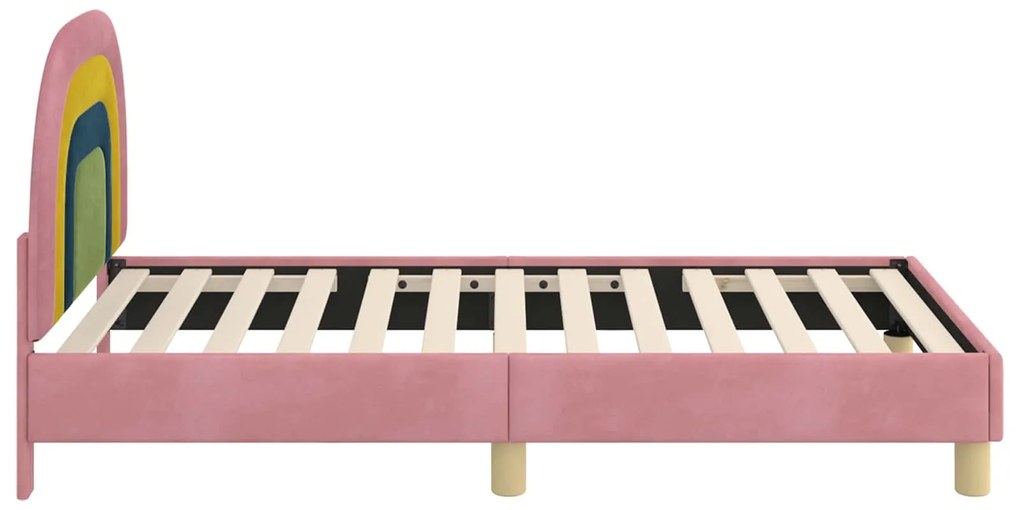 vidaXL Κρεβάτι Παιδικής Κρεβατοκάμαρας με Κεφαλάκι Ροζ 80 x 160 cm