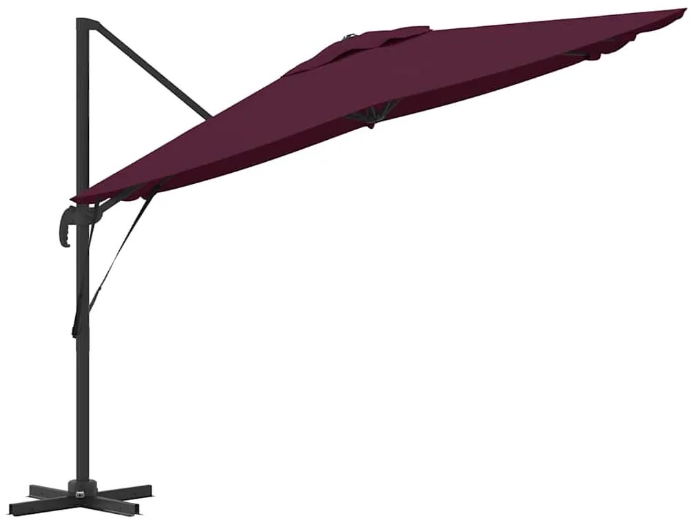 vidaXL Ρώμη Ομπρέλα Κόκκινο 286 x 285 x 265 εκ