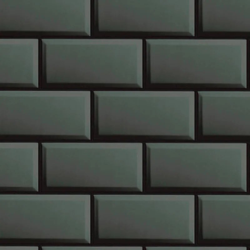 Ταπετσαρία Τοιχου Urban Tile Μαύρο 383571 0.53cm x 10.05m
