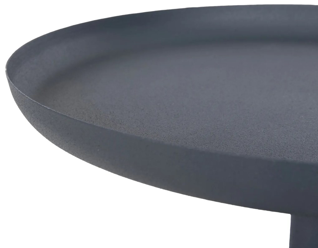 ΤΡΑΠΕΖΙ ΒΟΗΘΗΤΙΚΟ ΣΤΡΟΓΓΥΛΟ DELBEL HM4261.05 ΜΕΤΑΛΛΟ ΜΠΛΕ ΣΚΟΥΡΟ Φ39,5x53,5Υ εκ. - 0535386 - HM4261.05