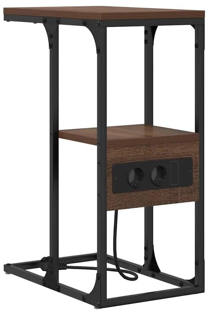 vidaXL Κομοδίνο Καφέ δρυς 41.5 x 26 x 60.5 εκ Επεξεργασμένο ξύλο