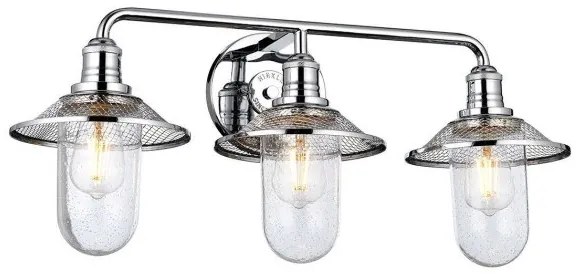 Απλίκα Φωτιστικό Μπάνιου 3xE27 IP44 Rigby Quintiesse Elstead Lighting-QN-RIGBY3-BATH-PC-Χρώμιο QN-RIGBY3-BATH-PC