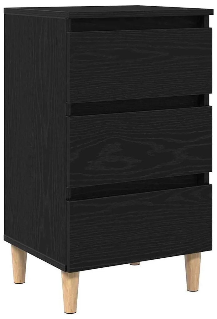 vidaXL Κομοδίνο Μαύρη δρυς 40 x 35 x 69 εκ. Επεξεργασμένο ξύλο